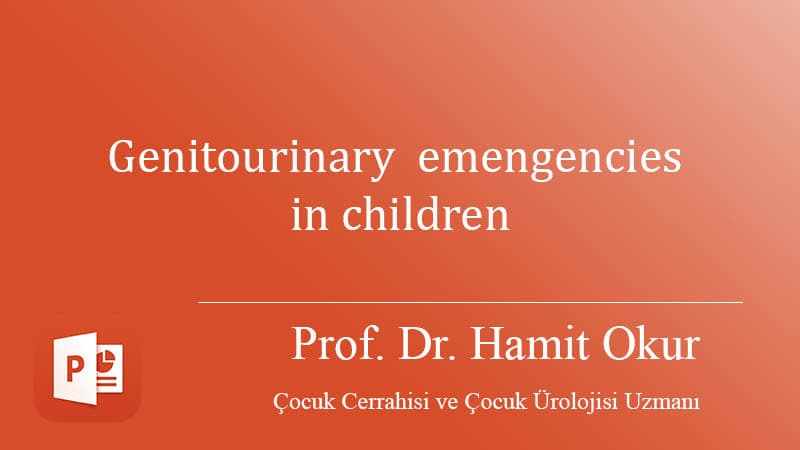 Genitourinary emengencies in children